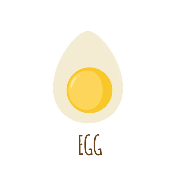 Ícone de ovo em estilo plano — Vetor de Stock