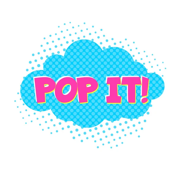 Comische Sprechblase Mit Pop Text Pop Art Stil Isoliert Auf — Stockvektor