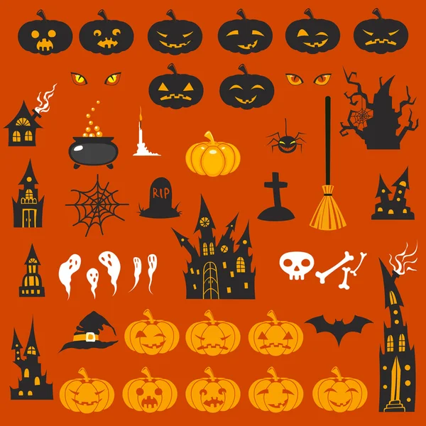 Halloween icons — Stock Vector