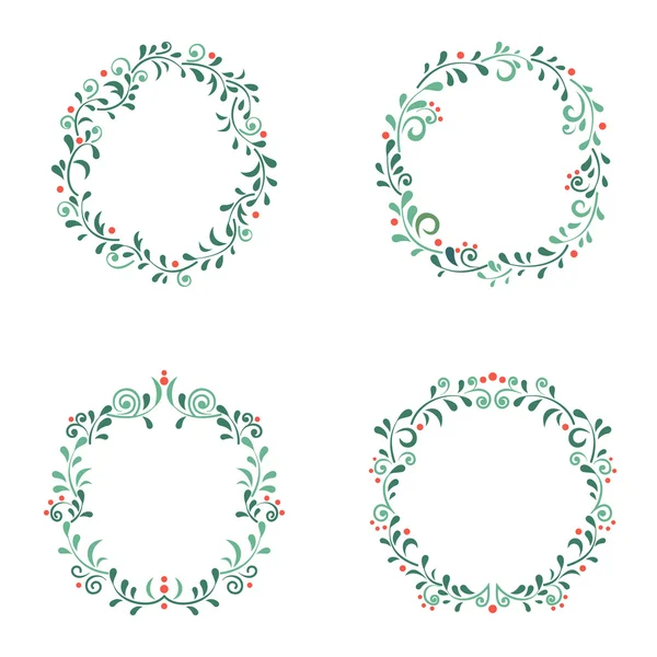 Set of floral frames — Stock Vector