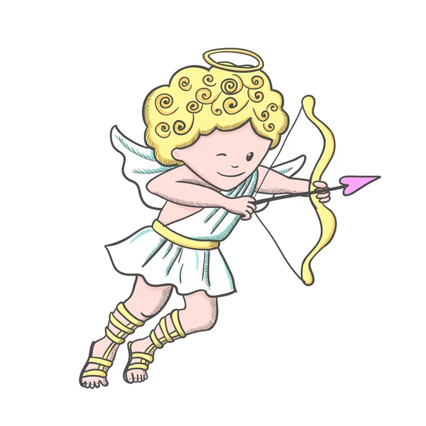 Croquis mignon Cupidon — Image vectorielle