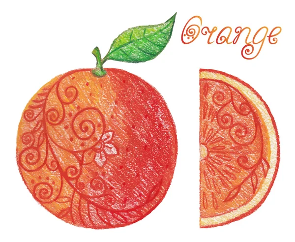 Orangé croquant — Image vectorielle