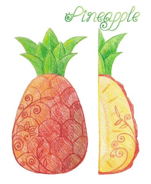 Ескіз ананаса — стоковий вектор