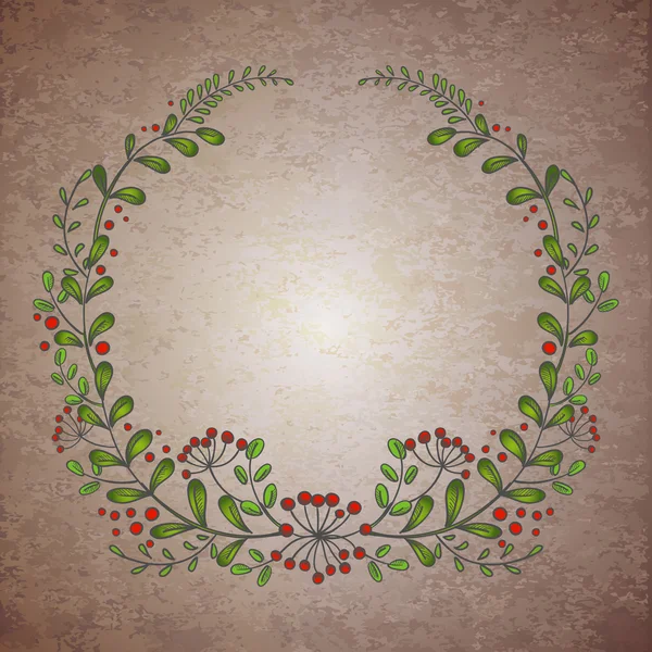 Vector floral wreath — Stock Vector