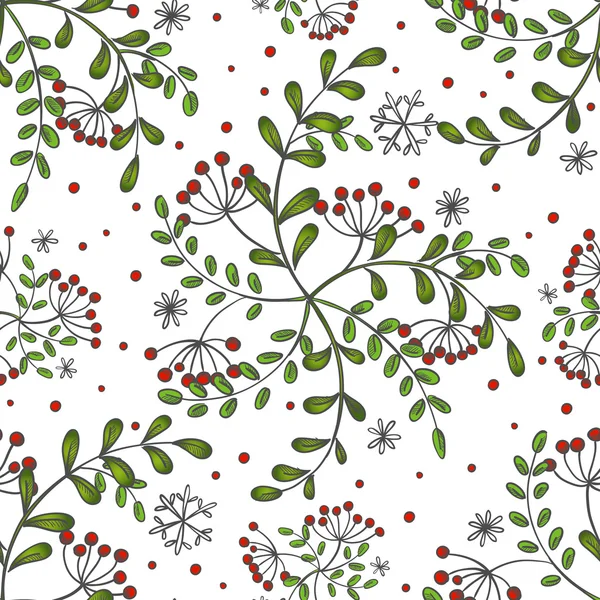 Christmas and New Year seamless vector pattern — Stock Vector