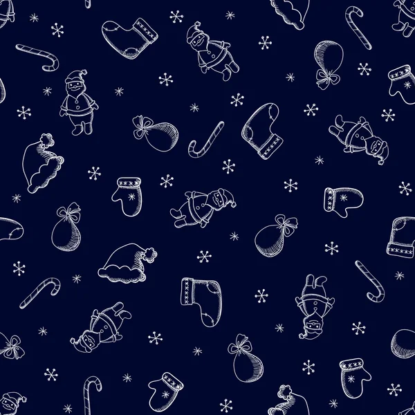 Jul och nyår sömlös vektor mönster — Stock vektor