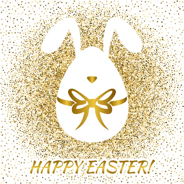 复活节贺卡与有趣的兔子 — 图库矢量图片