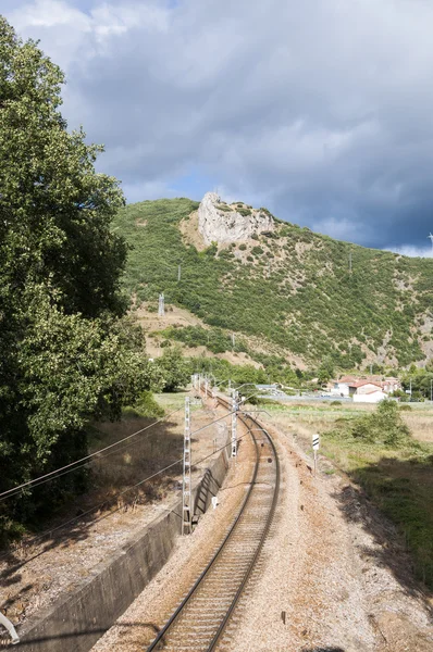 Iberian gauge railway track — Stock Photo, Image
