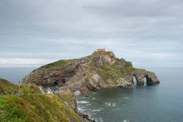 Bermeo Spain August 2017 Views Gaztelugatxe Famous Islet Coast Municipality — Stock Photo, Image