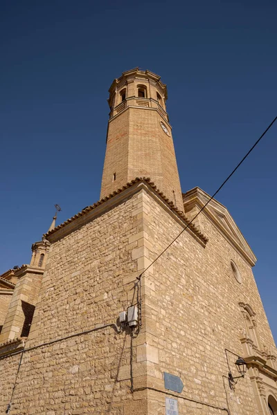 Chiesa Nostra Signora Dell Assunzione Nel Villaggio Fuendetodos Provincia Saragozza — Foto Stock