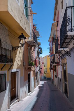 İspanya 'nın Alicante eyaletine bağlı Villajoyosa' da geleneksel mimari.