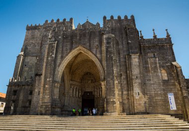 TUI, İSPAN - 14 Ağustos 2018. Saint Mary Katedrali, Tui şehrinde, Pontevedra, İspanya