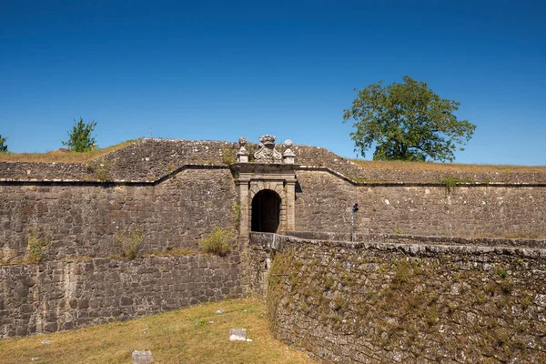 Verteidigungsmauern Der Festung Von Valenca Minho Einer Historischen Stadt Der — Stockfoto