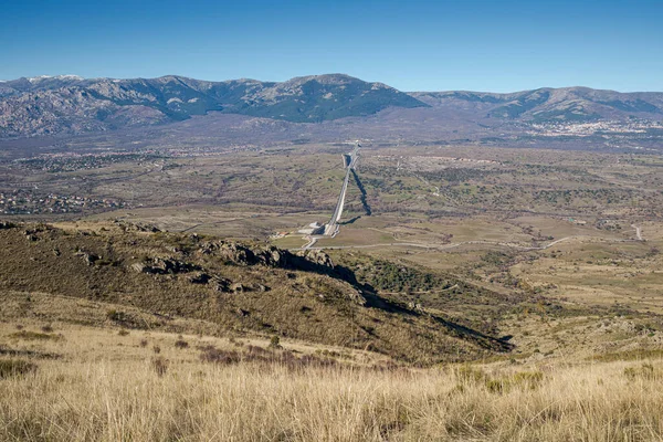 Views High Speed Railway Madrid Segovia Valladolid Saint Peter Peak — Stock Photo, Image
