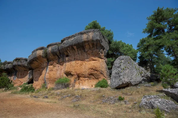 Geologiska Formationer Den Förtrollade Staden Cuenca Spanien — Stockfoto