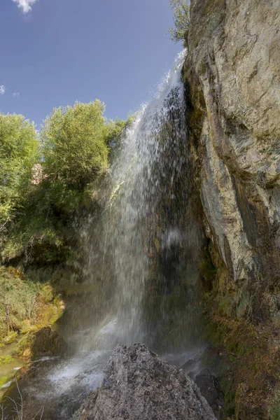 Waterfall Molino Chorrera Located Theriver Jucar Serrania Cuenca Natural Park — 图库照片