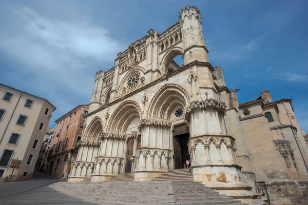 Cuenca Spain August 2020 Facade Cuenca Cathedral Gothic Building Began — Stock Photo, Image