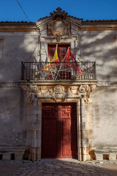 スペイン マドリード州ヌエボ バズタン Nuevo Baztan 市にある18世紀の建物であるゴエネチェ宮殿のファサード — ストック写真