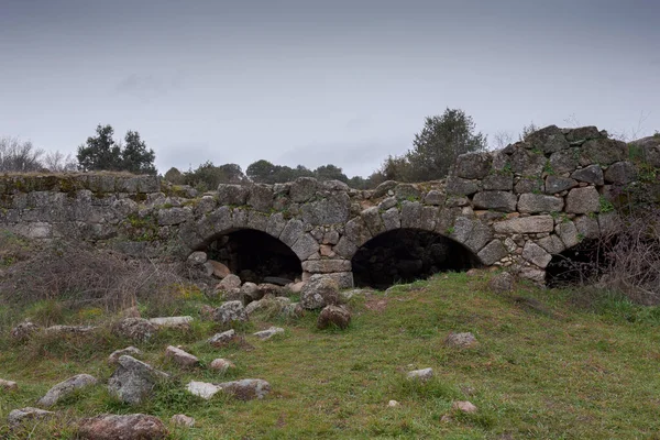 Rovine Mulino Acqua Lungo Fiume Manzanares Comune Colmenar Viejo Provincia — Foto Stock