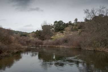 İspanya 'nın Madrid eyâletindeki Colmenar Viejo belediyesinden geçen Manzanares Nehri' nin manzarası