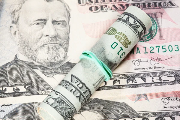 Dollars background - macro — Stock Photo, Image