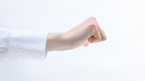 Женщина опусти палец. — стоковое видео