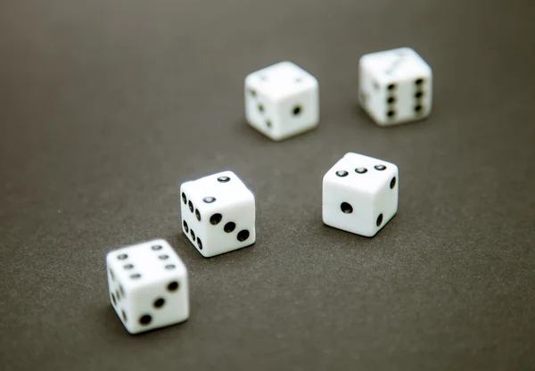 Five game dices — Stock Photo, Image