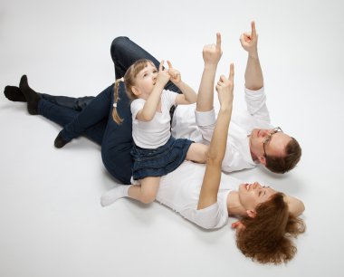 mutlu bir aile kızı ile