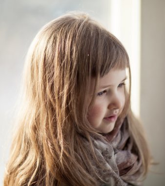 Güzel bir kız closeup portresi