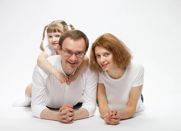 Happy family with daughter — Stock Photo, Image