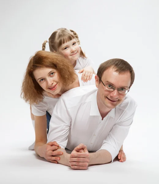 Felice madre, padre e figlia — Foto Stock