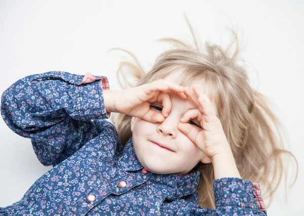 Portrait of a charming little girl — Stock Photo, Image