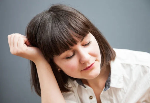 Triest jonge vrouw — Stockfoto