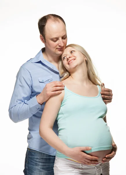 Pregnant woman with her husband — Stock Photo, Image