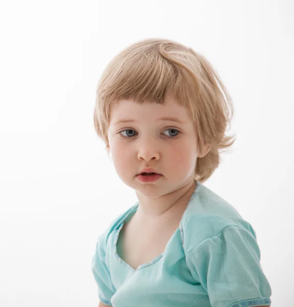 Portrait of a pretty little girl — Stock Photo, Image