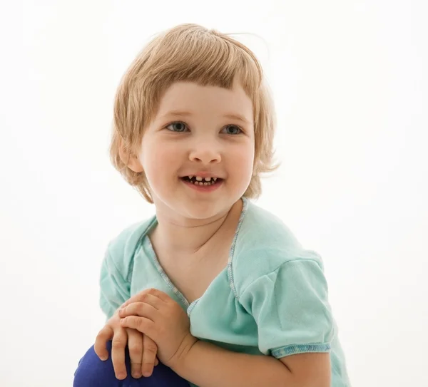 Portrait of a pretty little girl — Stock Photo, Image