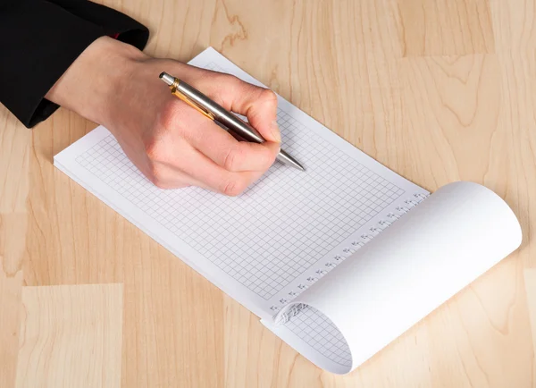 Scrittura femminile a mano — Foto Stock