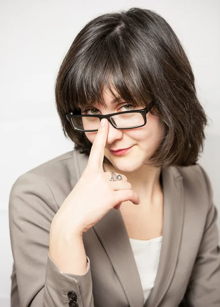 Portret van een zakenvrouw dragen van een bril — Stockfoto