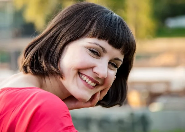 Retrato de uma menina feliz — Fotografia de Stock