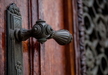 Close-up of door handle