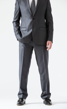 Unrecognizable assured businessman