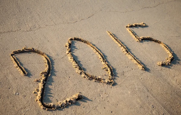 砂に描かれた 2015 — ストック写真