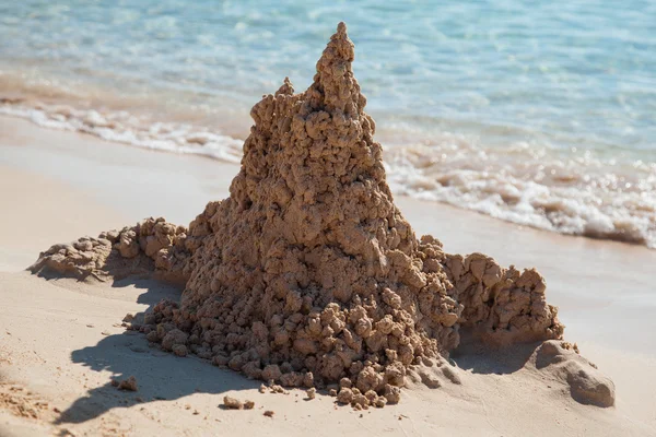 Close-up do castelo de areia — Fotografia de Stock