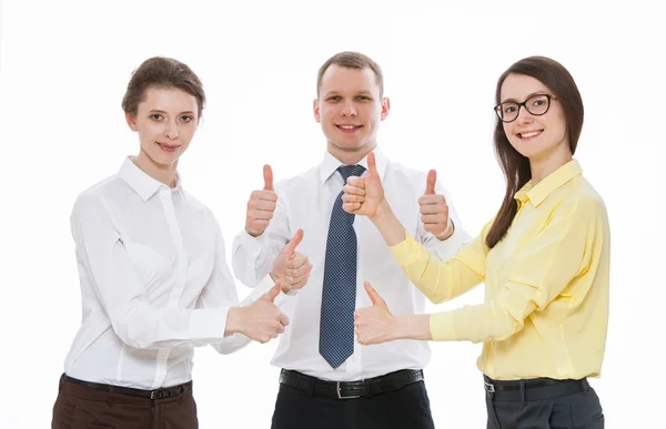 People showing thumbs up sign — Stock Photo, Image