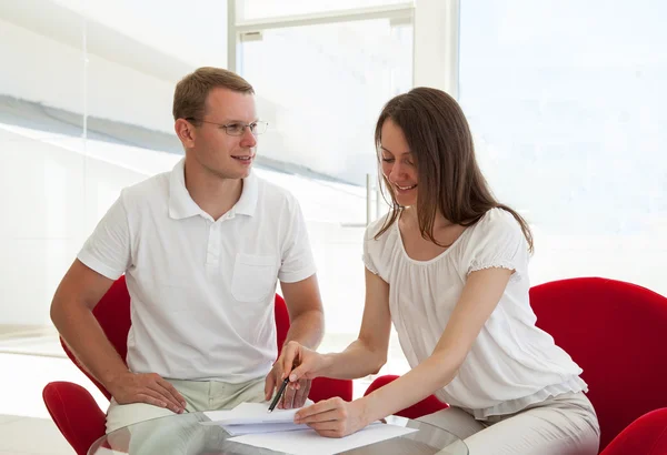 Business people during teamwork — Stock Photo, Image