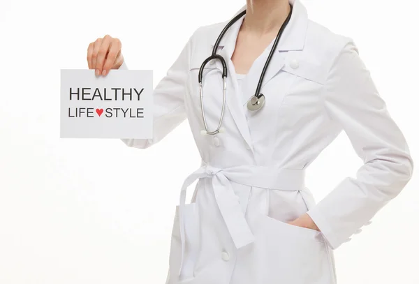 Doctor calling to healthy lifestyle — Stock Photo, Image