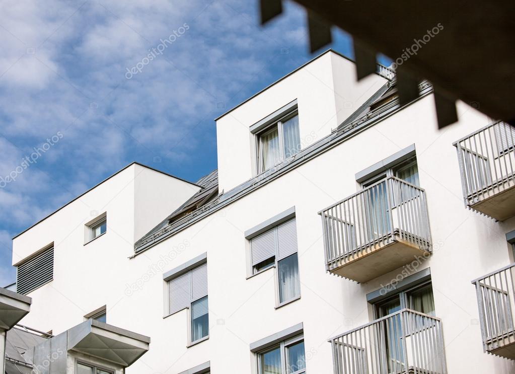 White building with balconies