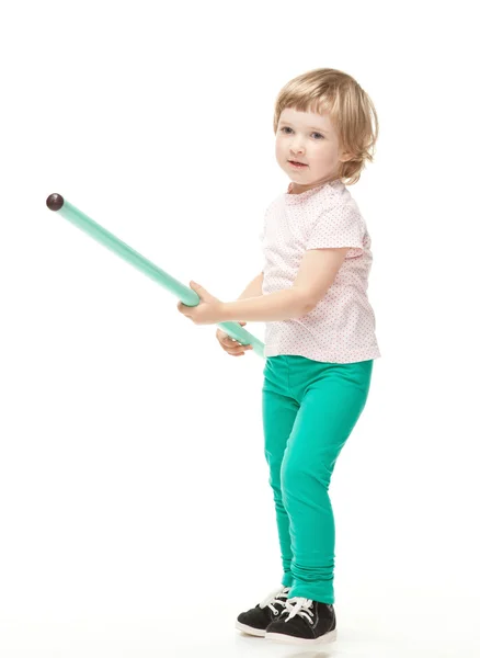 Girl doing gymnastics — Stock Photo, Image