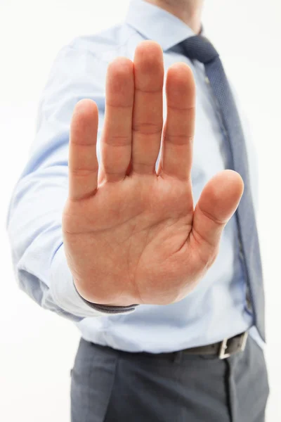 Businessman demonstrating a gesture — Stock Photo, Image