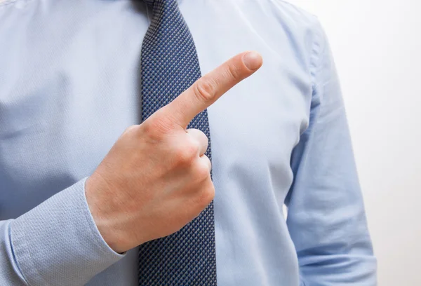 Businessman's hand indicating up — Stock Photo, Image